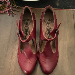 Fly London Leather Mary Jane